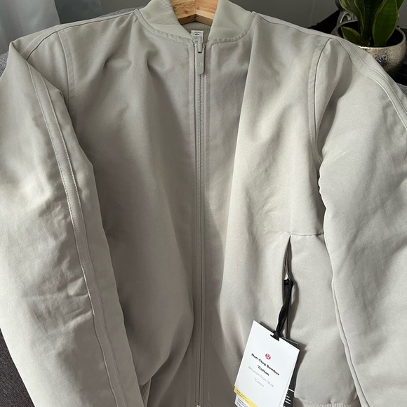 Lululemon cotton non-stop bomber jacket in raw linen - Picture 7 of 10